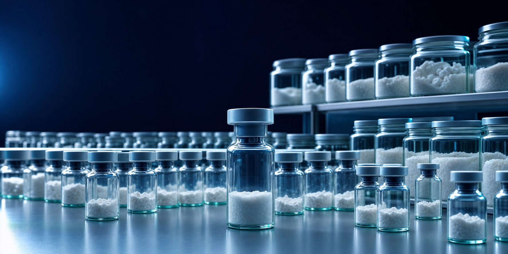 Broad wholesale peptide catalog displayed as research vials