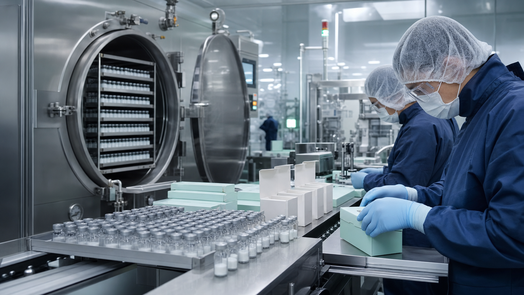 Peptide lyophilization and OEM packaging line